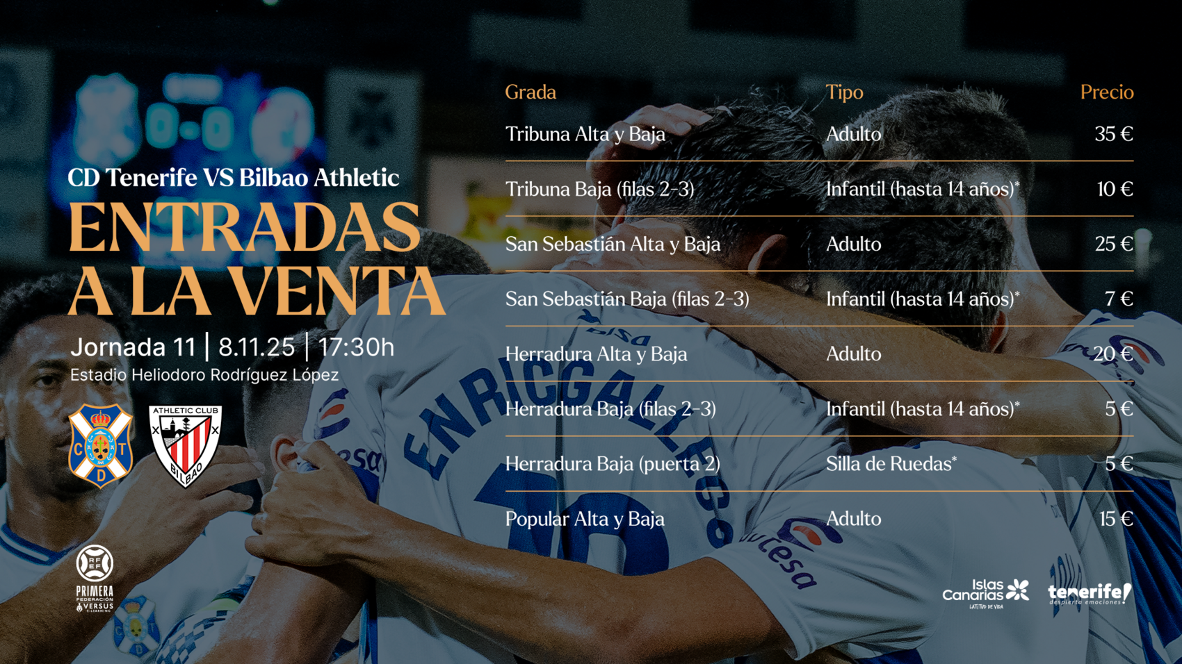 Localidades para los dos próximos partidos en el Heliodoro Rodríguez López