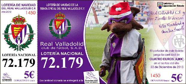 A La Venta La Lotería De Navidad Del Pucela | Real Valladolid CF | Web ...