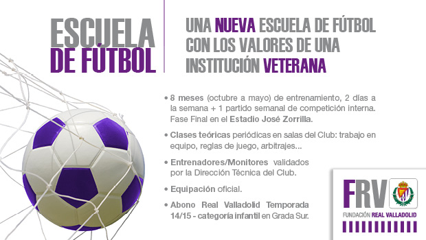 La Fundación Real Valladolid reinventa su Escuela de Fútbol |  Real Valladolid CF | Web Oficial