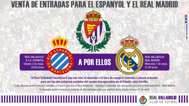 Hija reforma toca el piano La venta de entradas para ver los partidos ante el Espanyol y el Real  Madrid comenzar&aacute; este lunes | Real Valladolid CF | Web Oficial