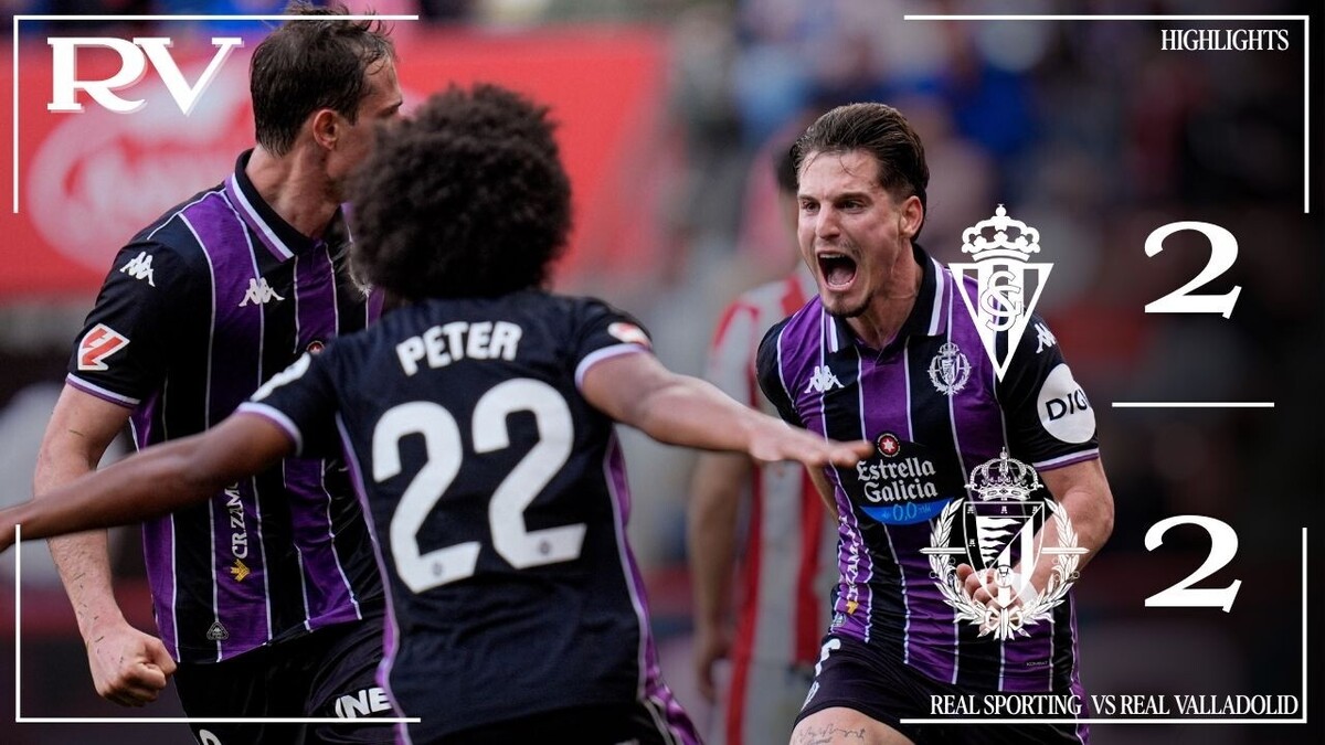 RESUMEN. J27 | Real Sporting vs  Real Valladolid CF  #laligahighlights