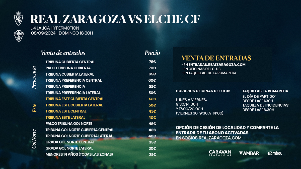 Ya están a la venta las entradas para el partido de la jornada 4 de ...