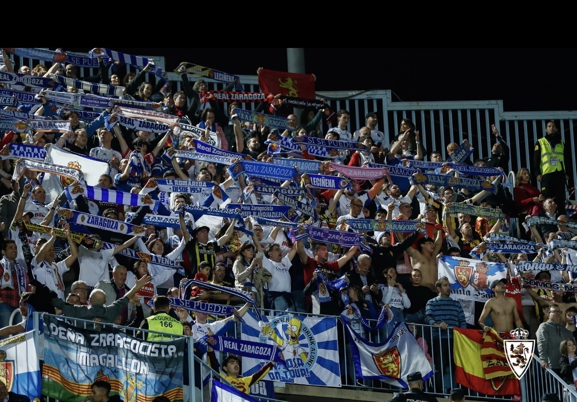 Real Saragossa hat ein Kontingent von 300 Tickets im Gästeblock im La ...