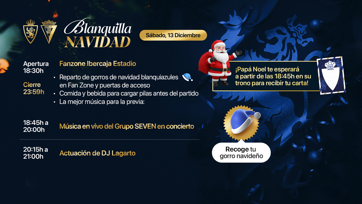 Feiert die 'Blanquilla Navidad' diesen Samstag bei Real Zaragoza - ...