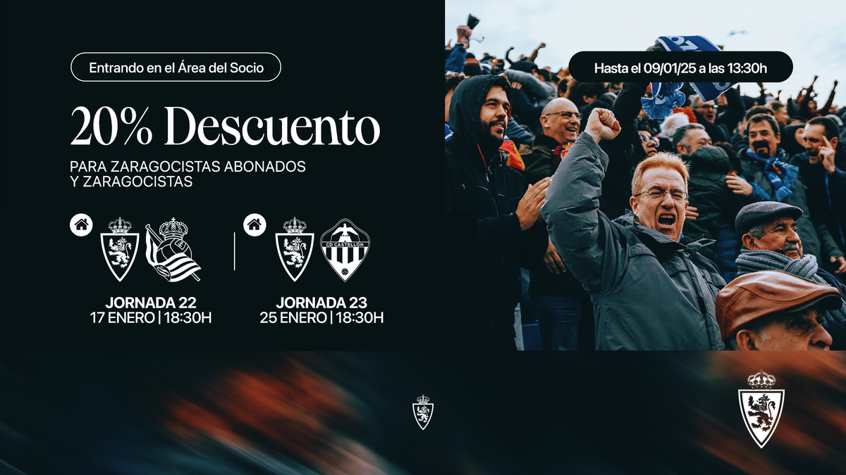 Tickets für die Spiele gegen Real Sociedad B und CD Castellón mit 20 % ...