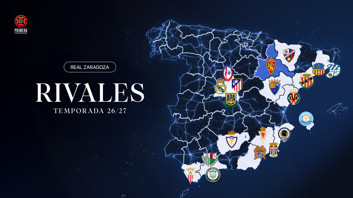Real Zaragoza will be in Group II of the 1ª RFEF